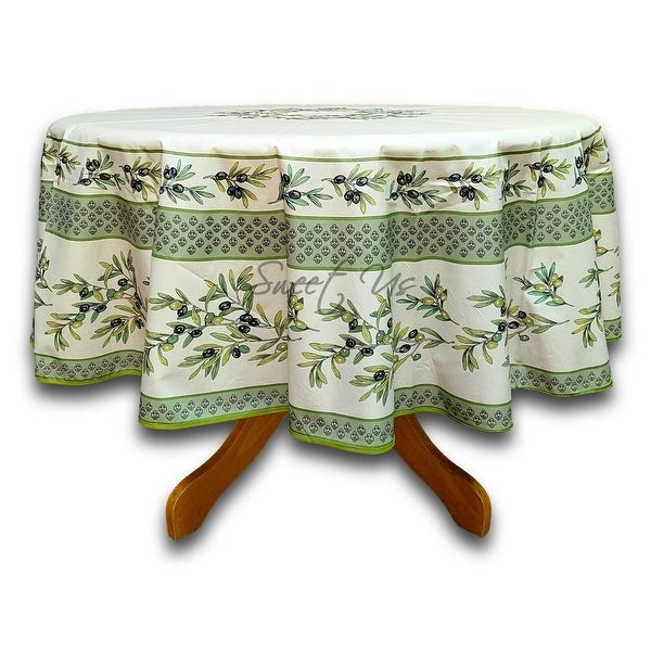 Wipeable Tablecloth Spill Resistant French Fleur Oliviers Collection