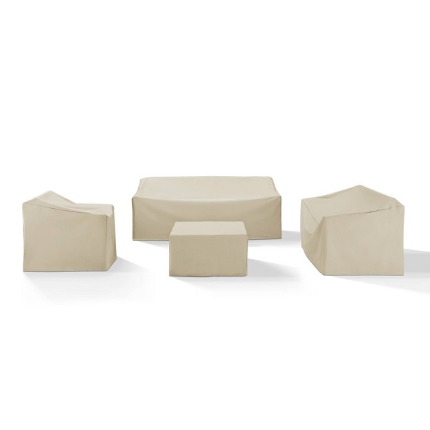 Crosley 4pc Sectional Cover Set Tan