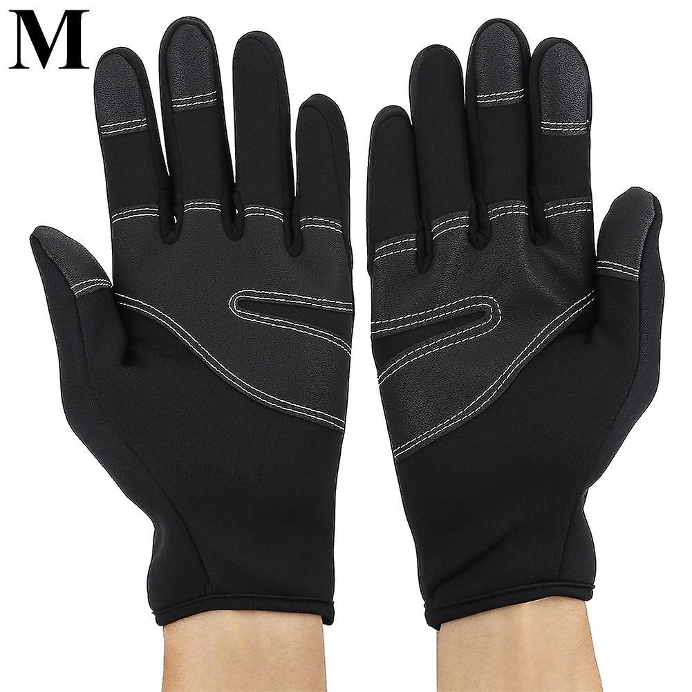 1pair/set Winter Cycling Bicycle Mountain Bike Touch Screen Sport Hiking Full Finger Gloves M