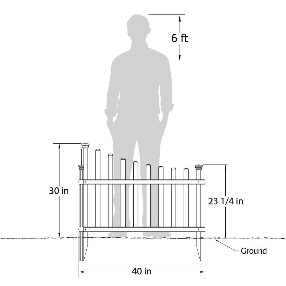 Zippity Outdoor Products 3.3 ft. x 2.5 ft. Ashley Corner Vinyl Fence Panel Kit ZP19007