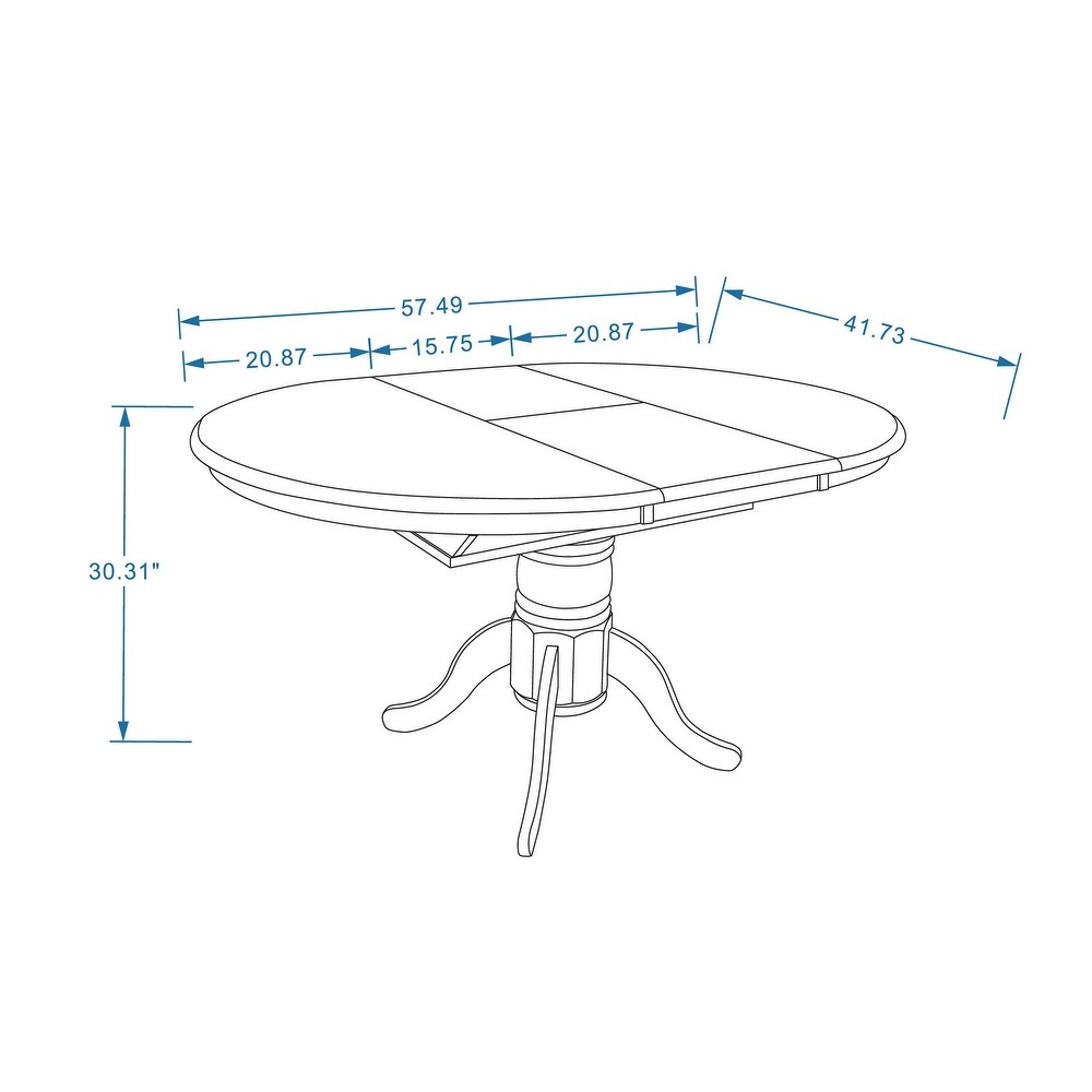 Single Pedestal Butterfly Leaf Dining Table With Self Storing Leaf