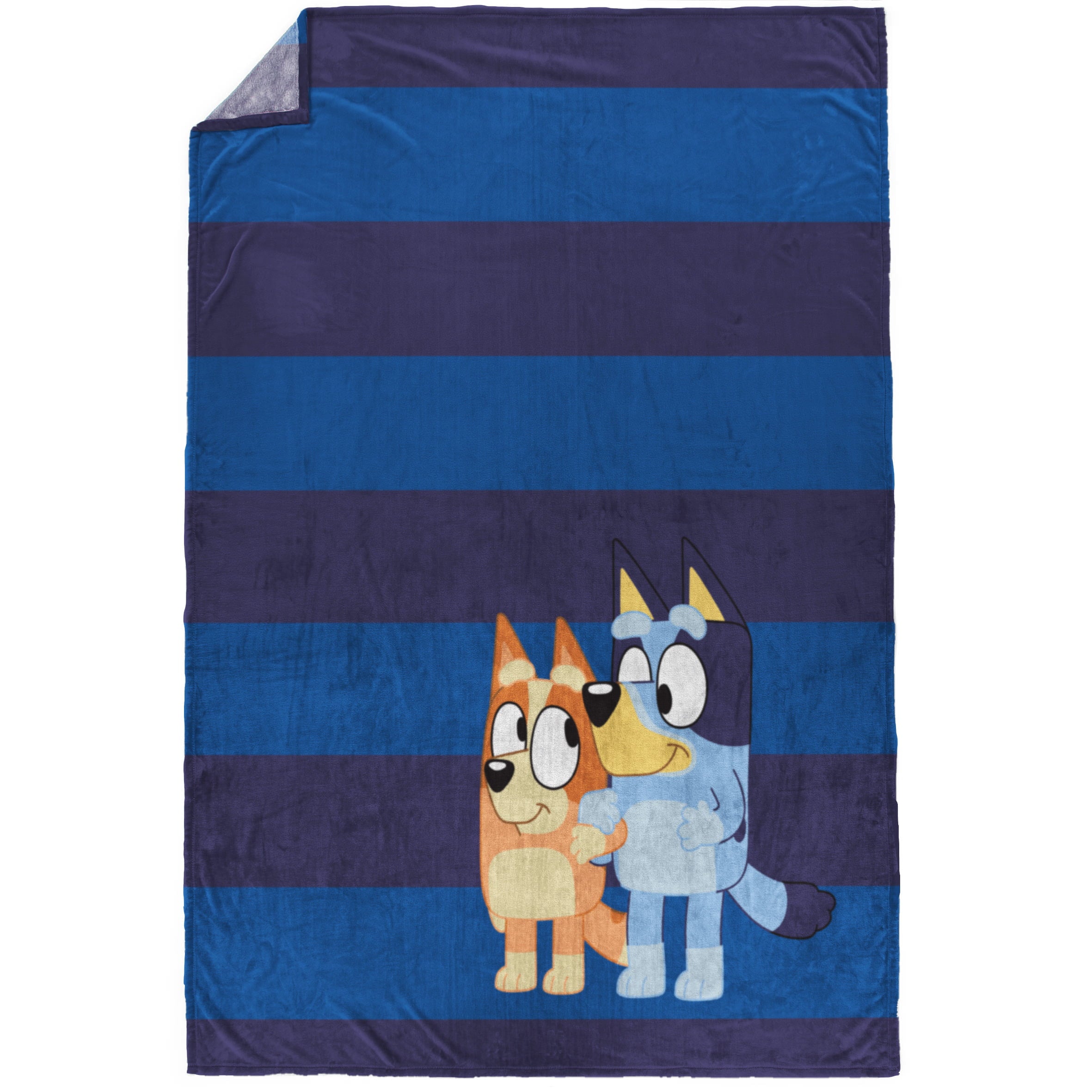 Bluey In The Dream Kids Blanket， 62 x 90， Microfiber， Blue， BBC Studios