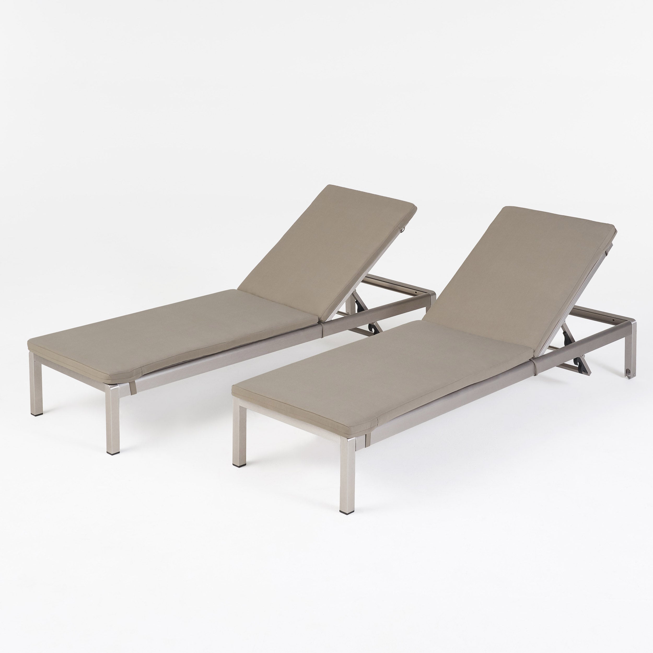 Cherie Modern Outdoor Adjustable Chaise Lounge with Cushion