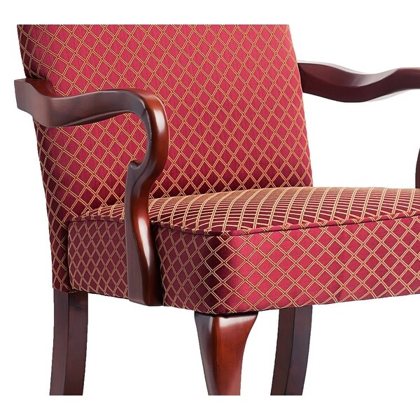 Copper Grove Casalis Cherry Finish Gooseneck Accent Chair