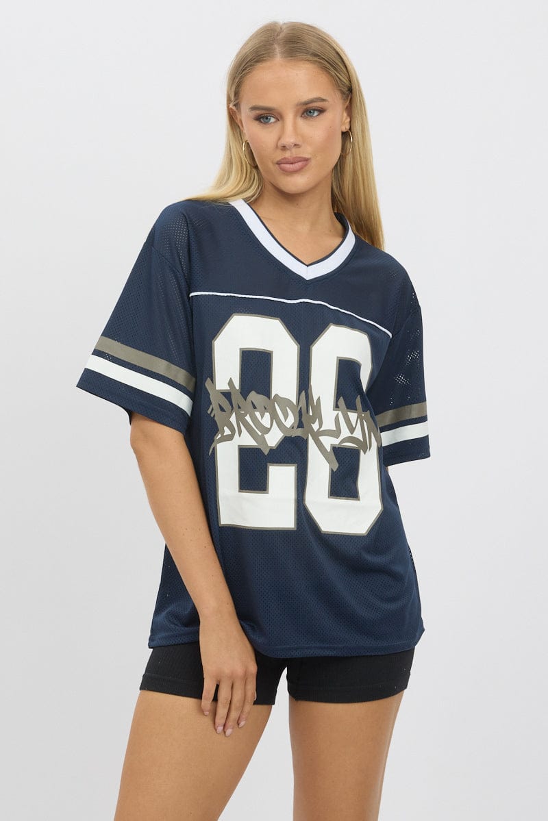 Blue Sport Tee Short Sleeve