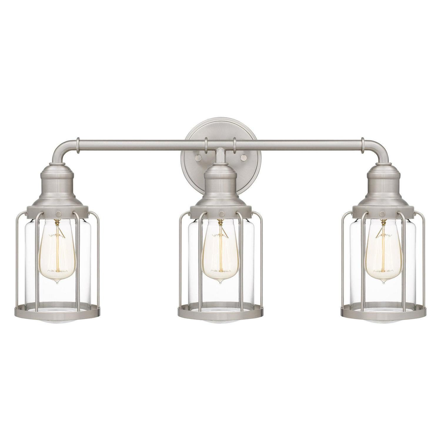 Ashley Harbour Rhett 3-Light Brushed Nickel Bath Light