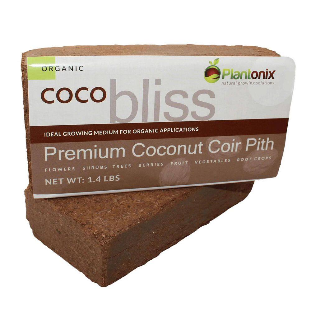 Plantonix Coco Bliss Premium Organic Coconut Coir Pith 650GM Bricks (50-Pack) B071CLYJCR