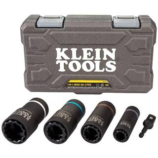 Klein Tools 2-In-1 Metric Impact Socket Set 12-Point (5-Piece) 66050E