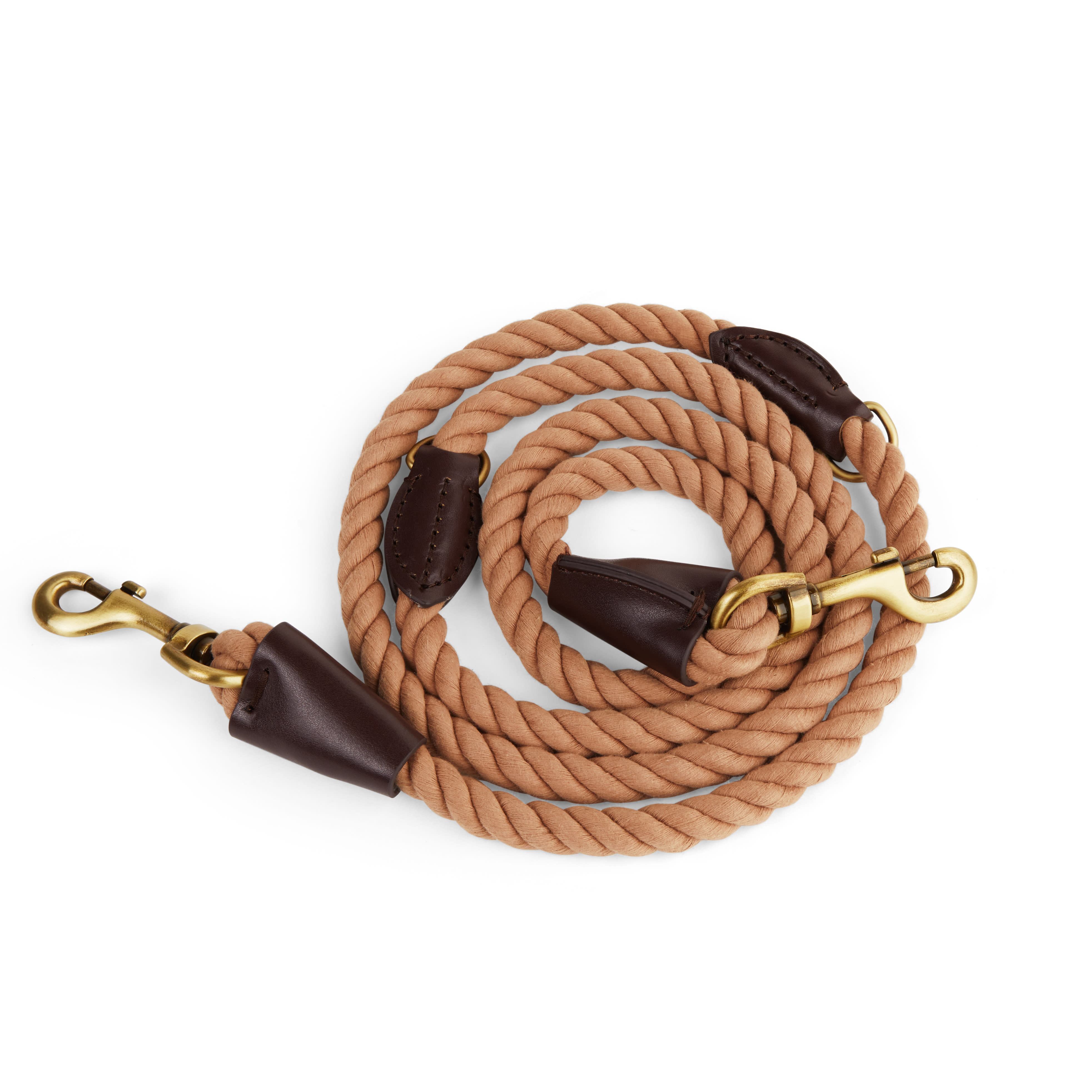 YOULY The Wanderer Multi-Purpose Tan Rope Dog Leash， 6 ft.