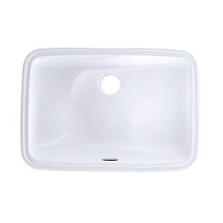 TOTO 19 in. Undermount Bathroom Sink with CeFiONtect in Cotton White lt542g#01