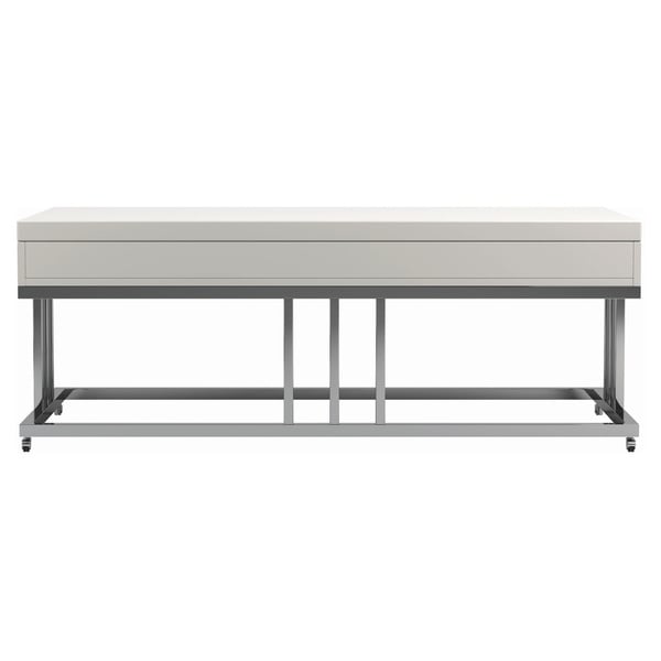 Coaster Furniture Dalya White and Chrome 2-drawer Rectangular Coffee Table