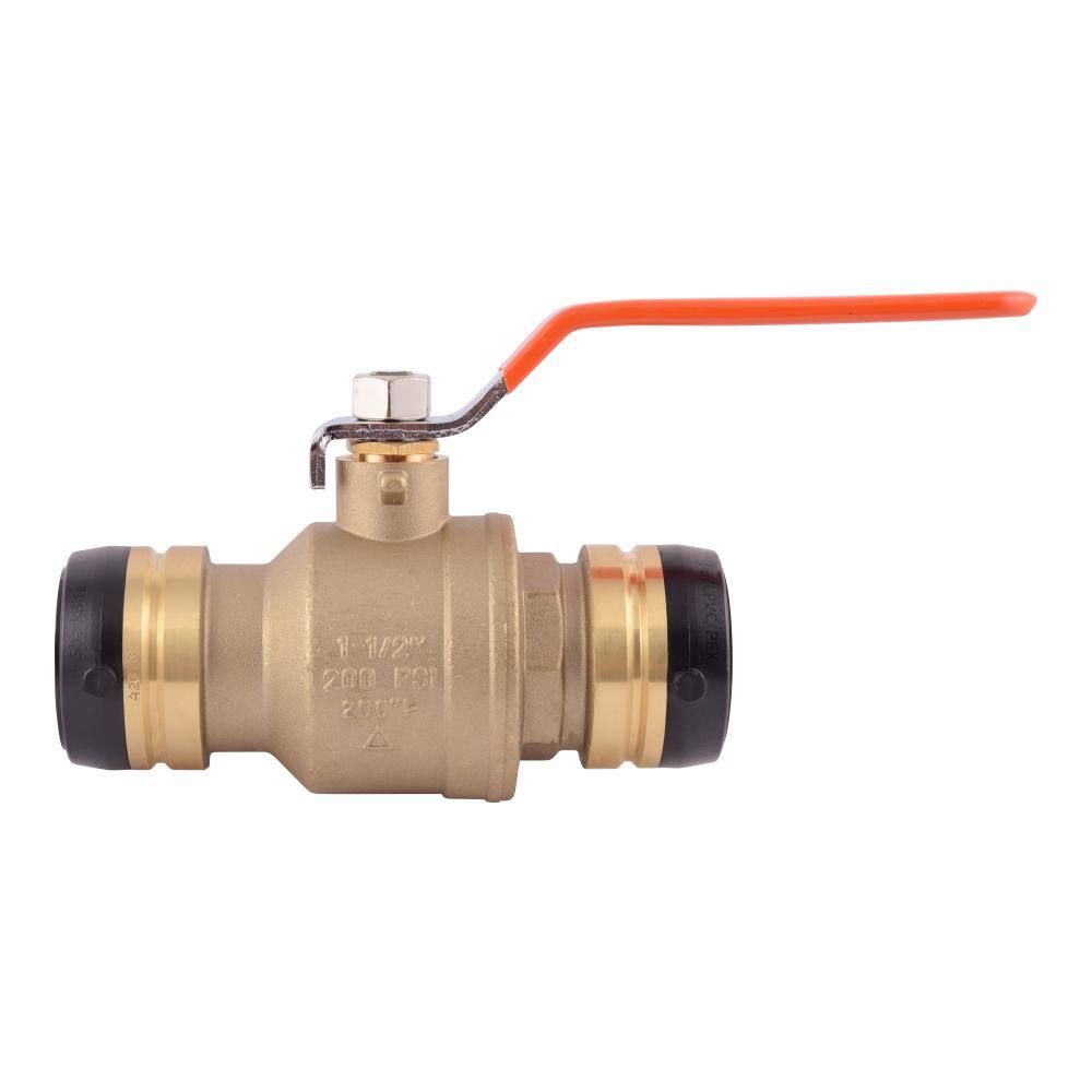 SharkBite 1-12 in. Push-to-Connect Brass Ball Valve Fitting UXLBV41