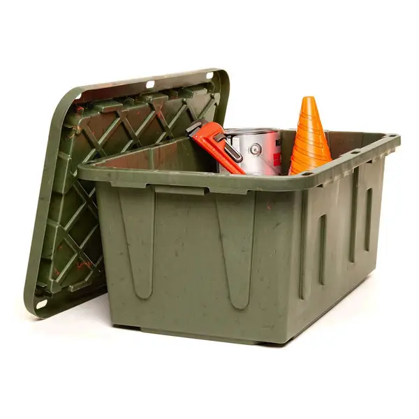 Homz 27 Gallon Durabilt Tough Storage Container