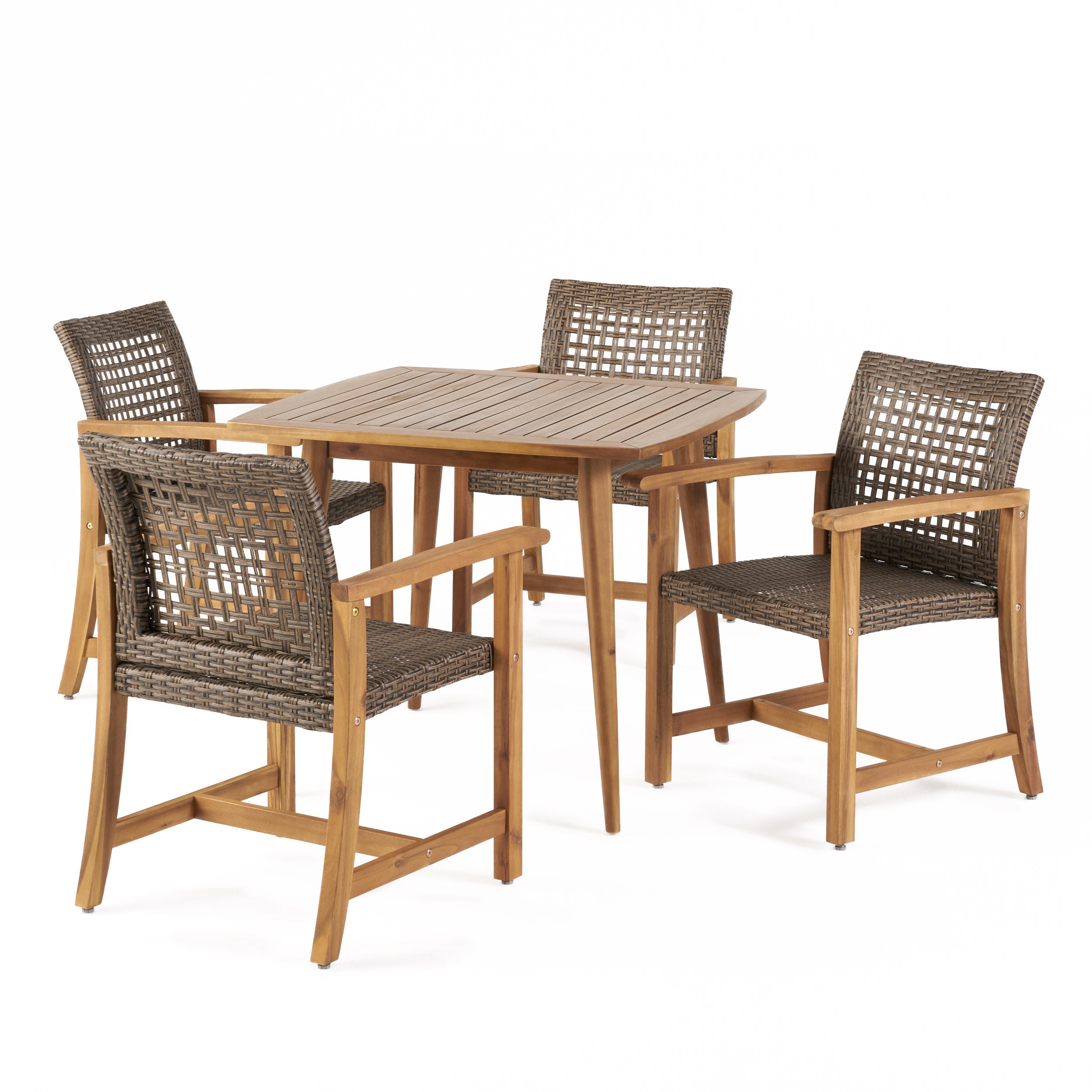 Kentrail Outdoor 4 Seater Acacia Wood Dining Set