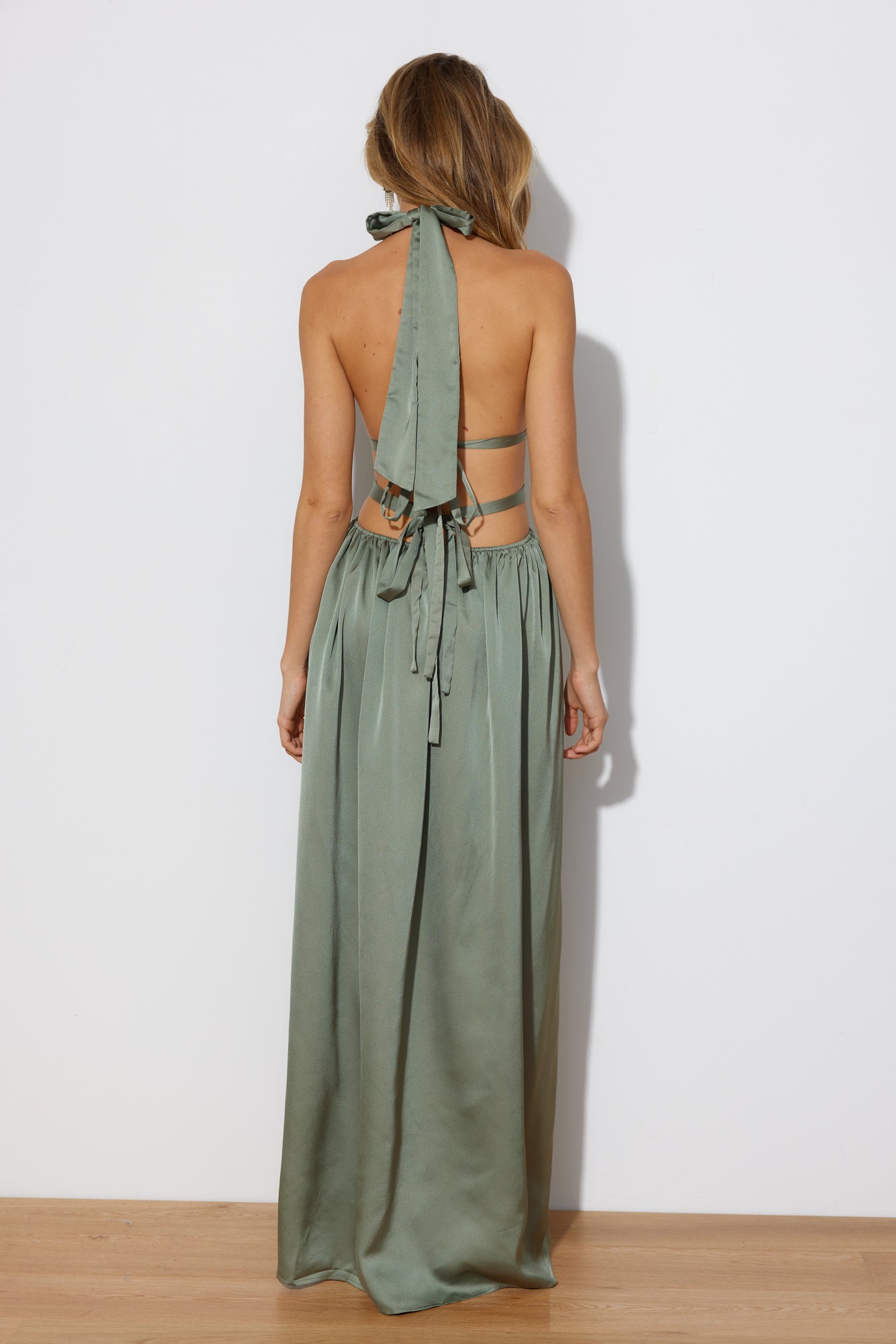 No Cares Midi Dress Khaki