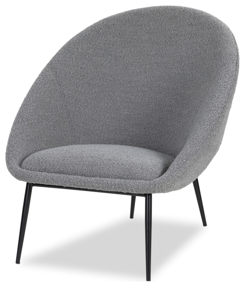 Gray Boucl√© Contemporary Occasional Chair  Liang  ampEimil Ovalo   Midcentury   Armchairs And Accent Chairs   by Oroa   Distinctive Furniture  Houzz