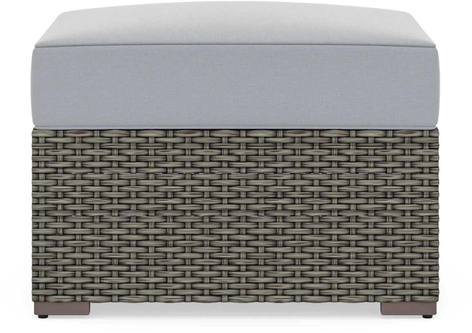 Boca Raton Gray Outdoor Ottoman