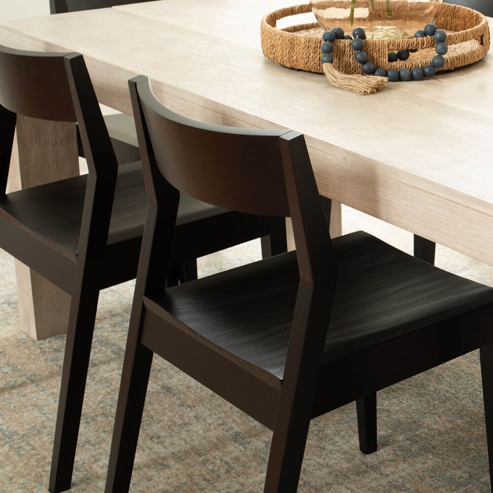 Plank and Beam Modern Solid Wood Dining Chair   N/A