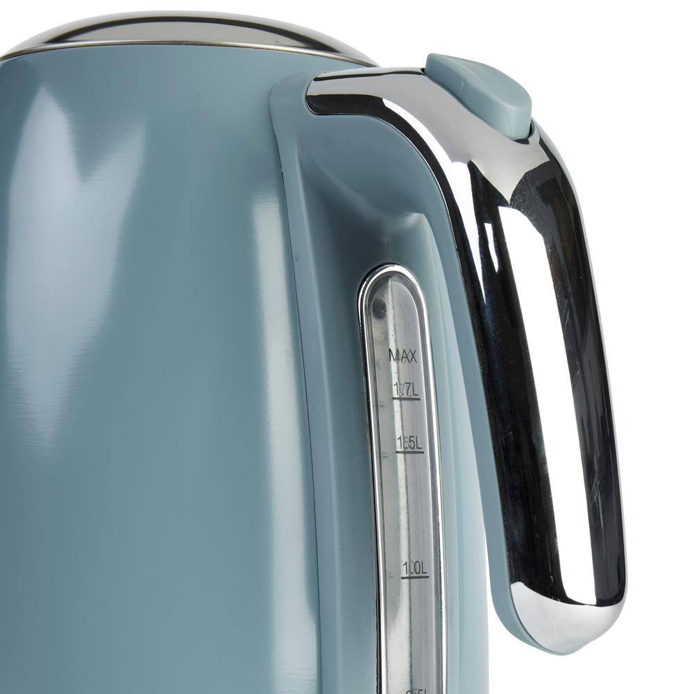 HADEN Brighton 1.7 l 7-Cup Sky Blue Stainless Steel Electric Kettle with Auto Shut-Off and Boil-Dry Protection 75076