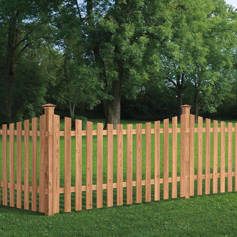 Outdoor Essentials 4 in. x 4 in. x 6 ft. Western Red Cedar Fence Post (2-Pack) 245918