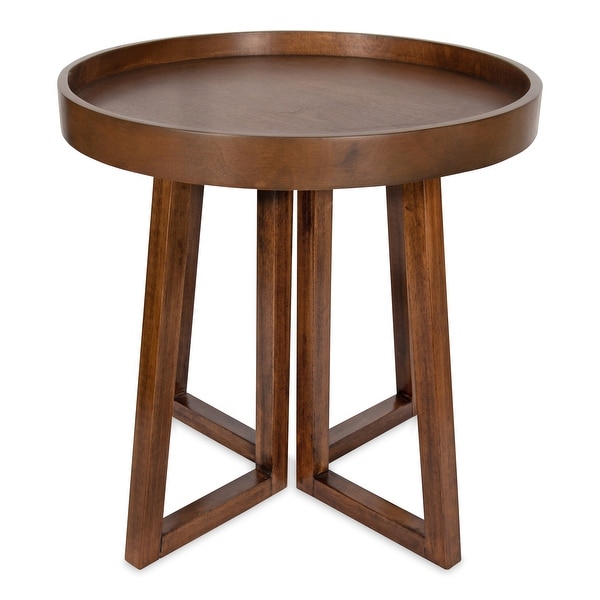 Kate and Laurel Avery Round Wood Side Table