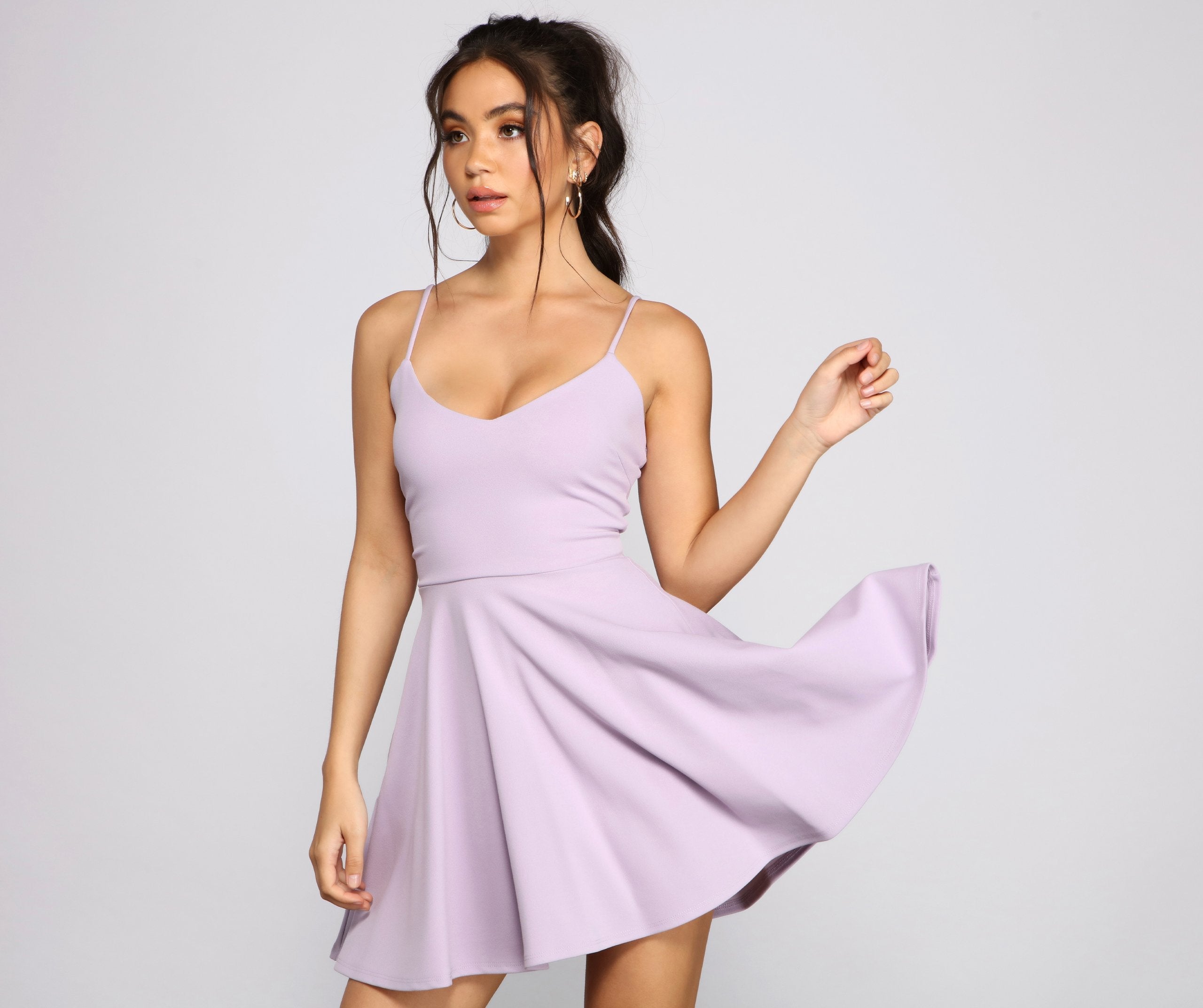 Twirl Around Ponte Skater Dress