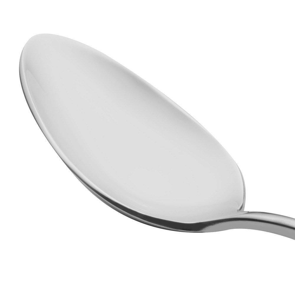 Oneida Baguette Silver 1810 Stainless Steel Oval Bowl SoupDessert Spoon (12-Pack) T148SDEF