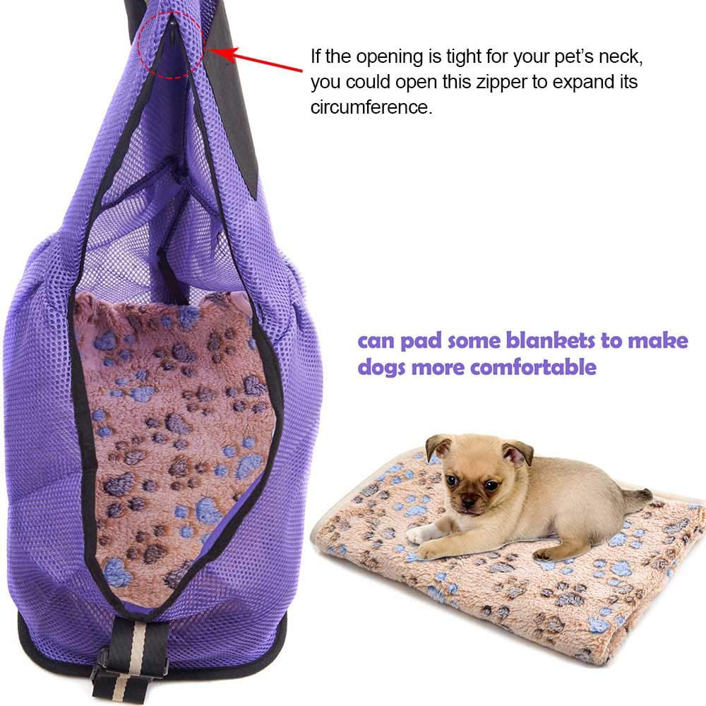 LUXMO Hands-Free Pet Sling Carrier Bag Small Dog Cat Adjustable Single Shoulder Travel Bag