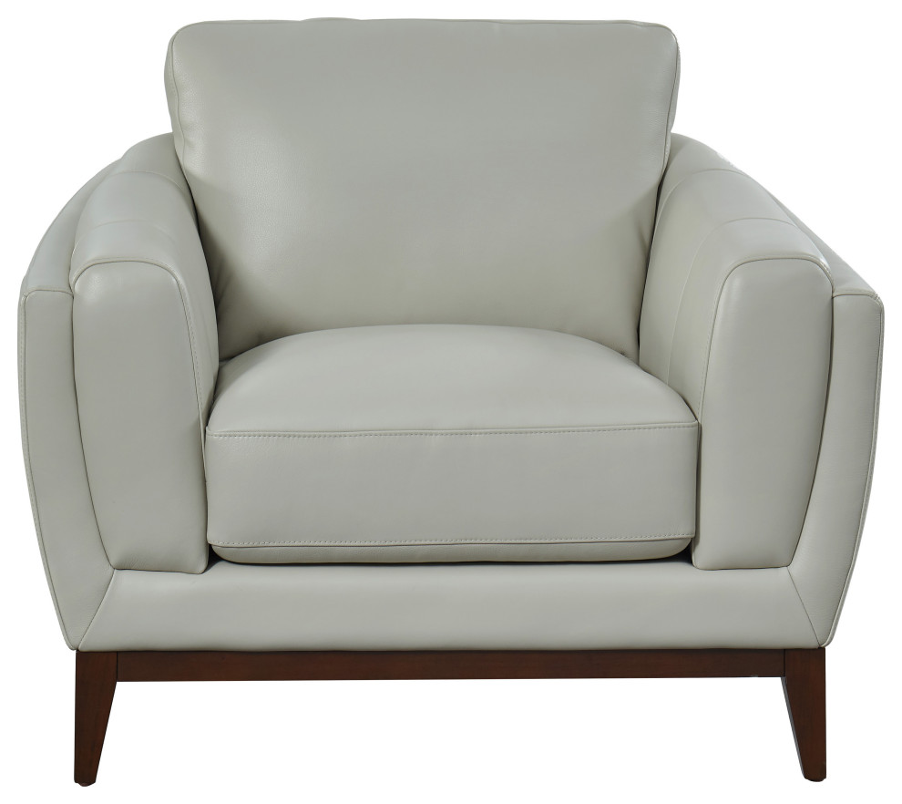 Rio Top Grain Leather Armchair   Transitional   Armchairs And Accent Chairs   by Hello Sofa Home  Houzz