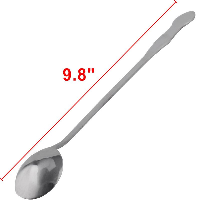 4Pcs Stainless Steel Long Handle Tea Coffee Ice Cream Spoon 9.8