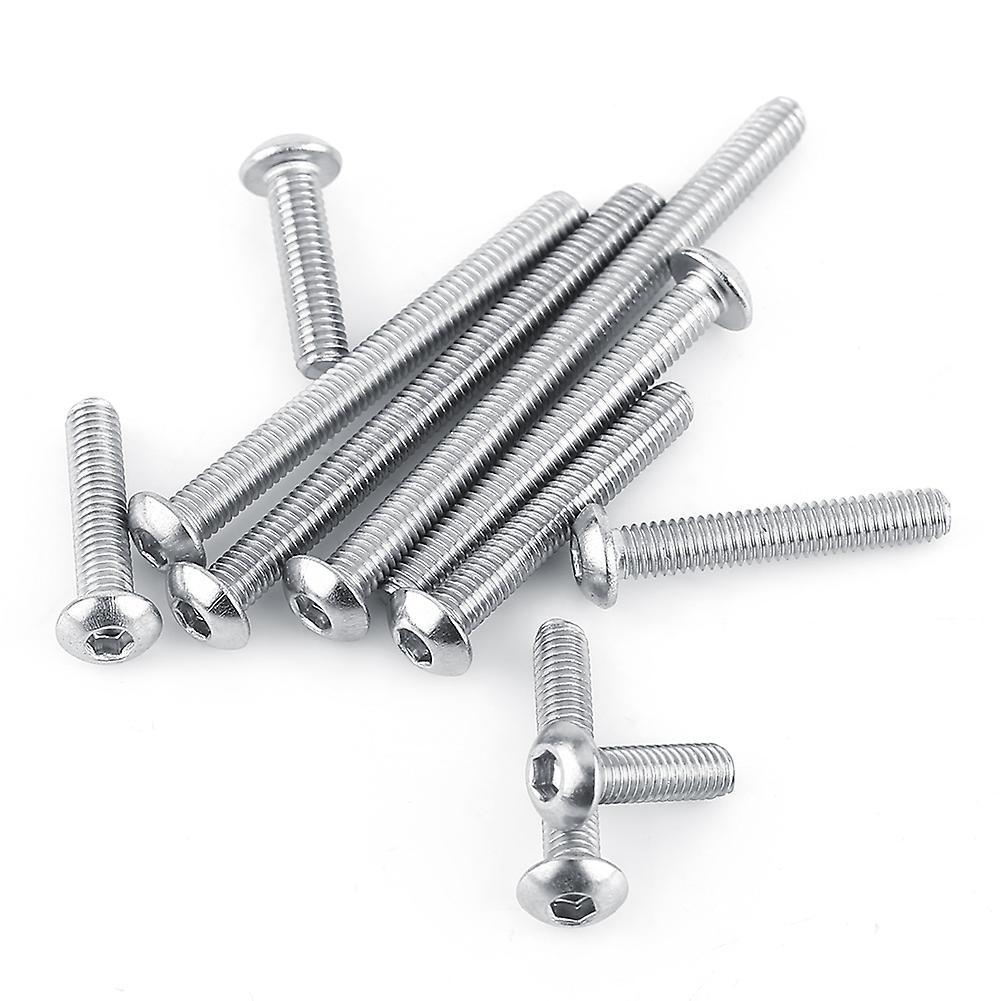 100 Pack M3 Hex Socket Screw Stainless Steel Button Head Screw Assortment Kit Ss304 Machine Fastener[m3*14]