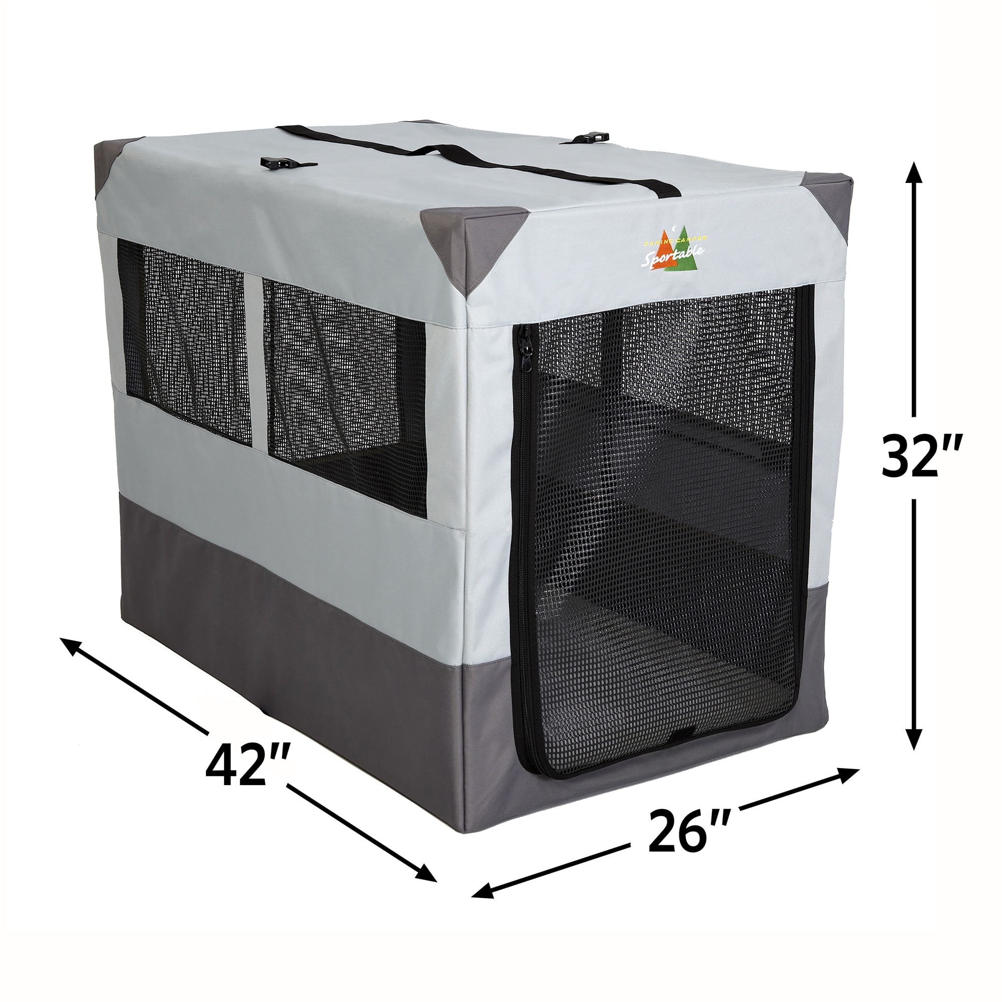 Midwest Canine Camper Sportable Tent Dog Crate， 42