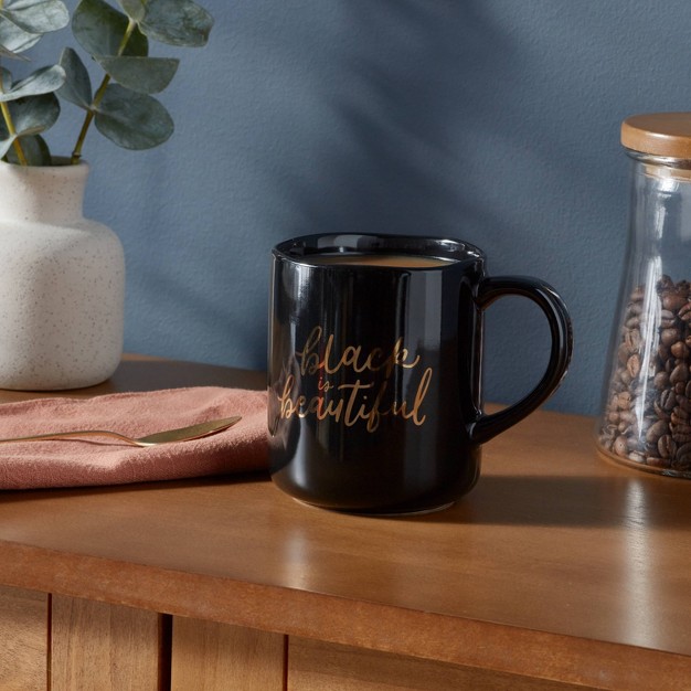 16oz Stoneware Black Is Beautiful Mug