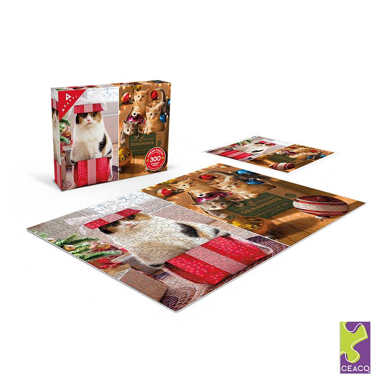 Ceaco Avanti Holiday Cats 300-Piece Jigsaw Puzzle