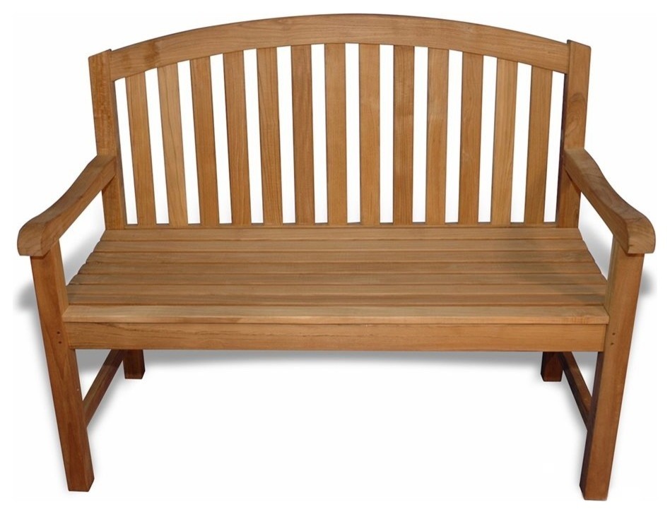 Regal Teak Aquinah 4  x27Bench   Traditional   Outdoor Benches   by The Mine  Houzz