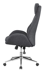 Cruz Upholstered Office Chair With Padded Seat Grey And Chrome-881150