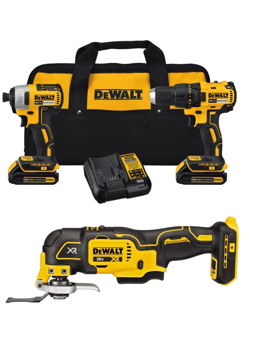 DEWALT 20V MAX 3 Tool Kit Bundle