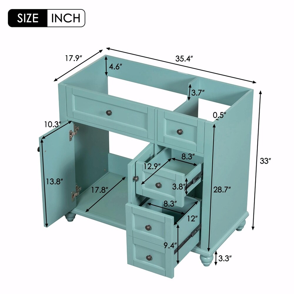 36'' Bathroom Vanity with Undermount Sink  Free Standing Vanity Set