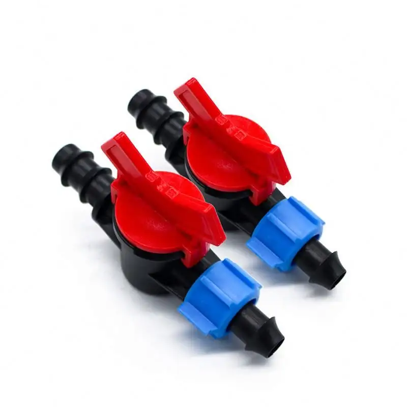 Good Quality Plastic  Irrigation Ball Butterfly Valves Shutoff Irrigation Small Ball Valve Plastic Mini Barb Female/