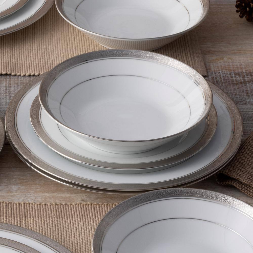 Noritake Crestwood Platinum 12-Piece Set (Service For 4) 4166-12H