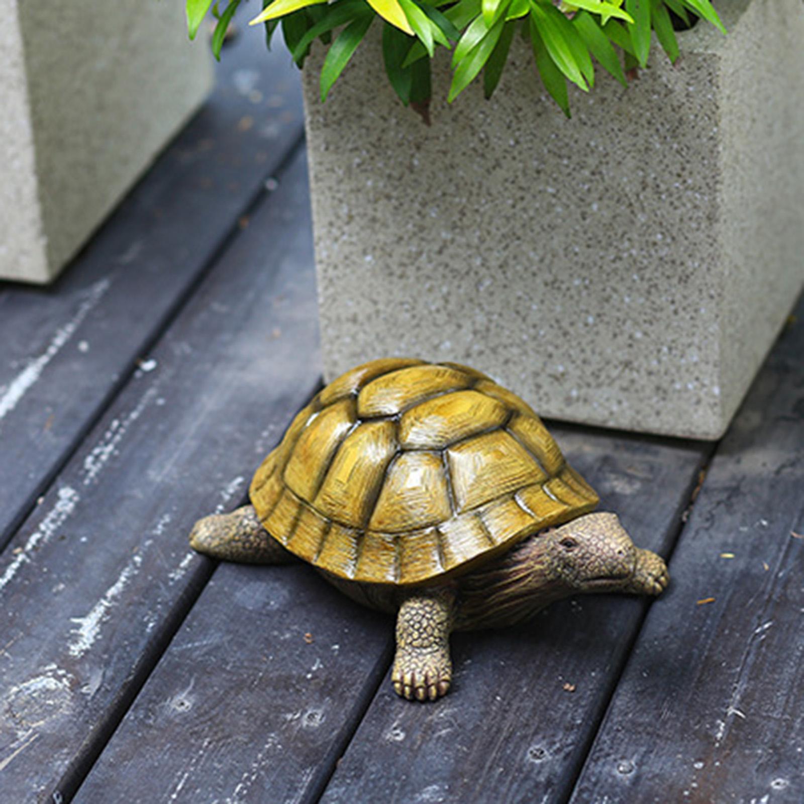 Resin Tortoise Statue, Animal Sculpture Garden Sculpture Outdoor Decorative Statue Tortoise Figurine yard Lawn Patio Decoration Ornament