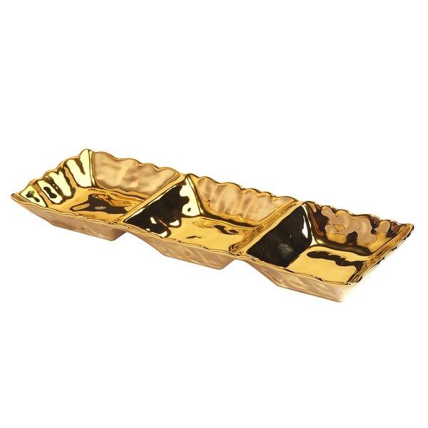 Certified International Gold Coast 3 Section Tray 15 X 5.5