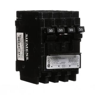 Siemens Quadplex 1-Outer 30 Amp Double-Pole and 1-Inner 30 Amp Double-Pole Circuit Breaker Q23030CT2