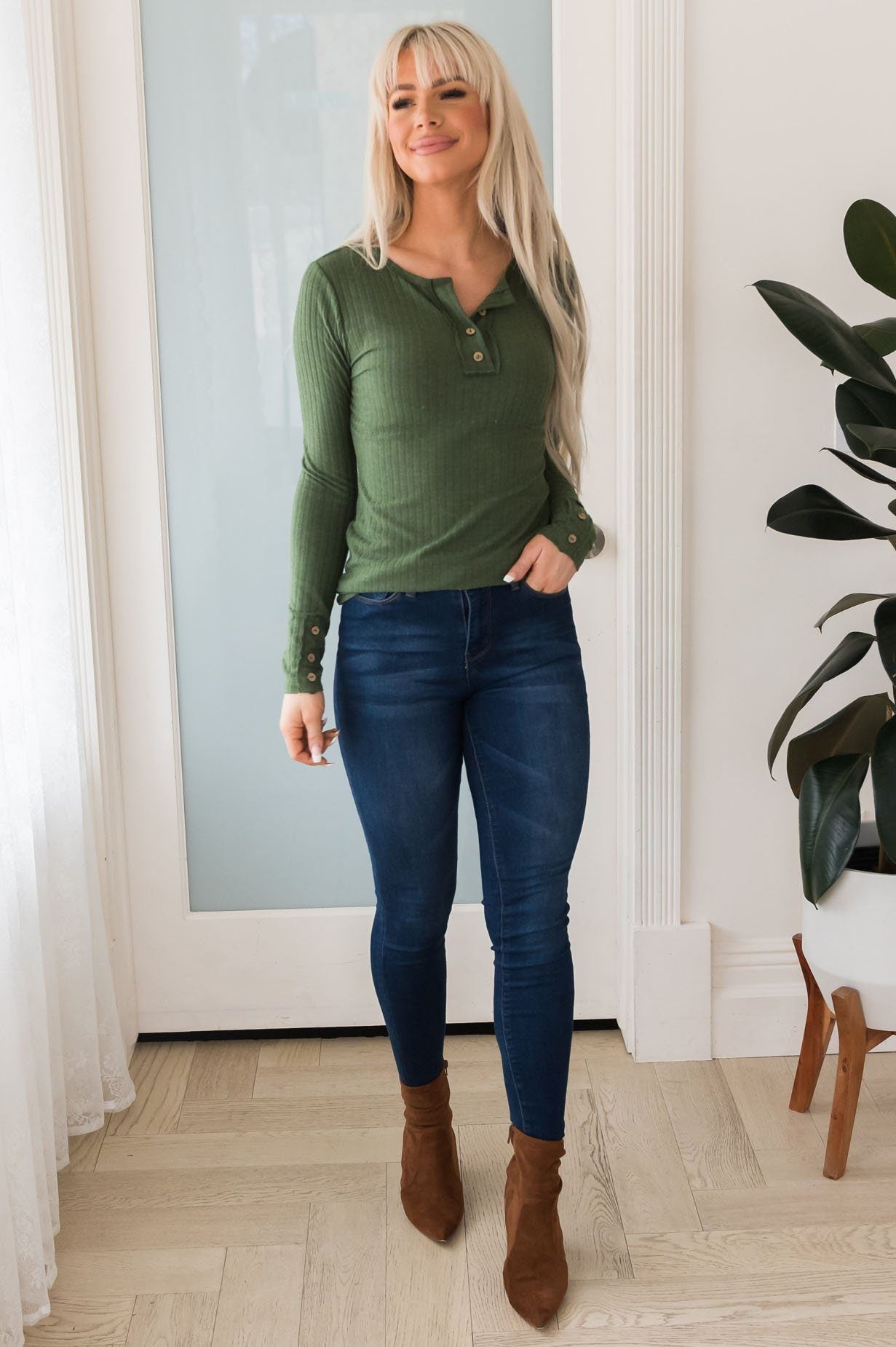 Blissful Ribbed Modest Top