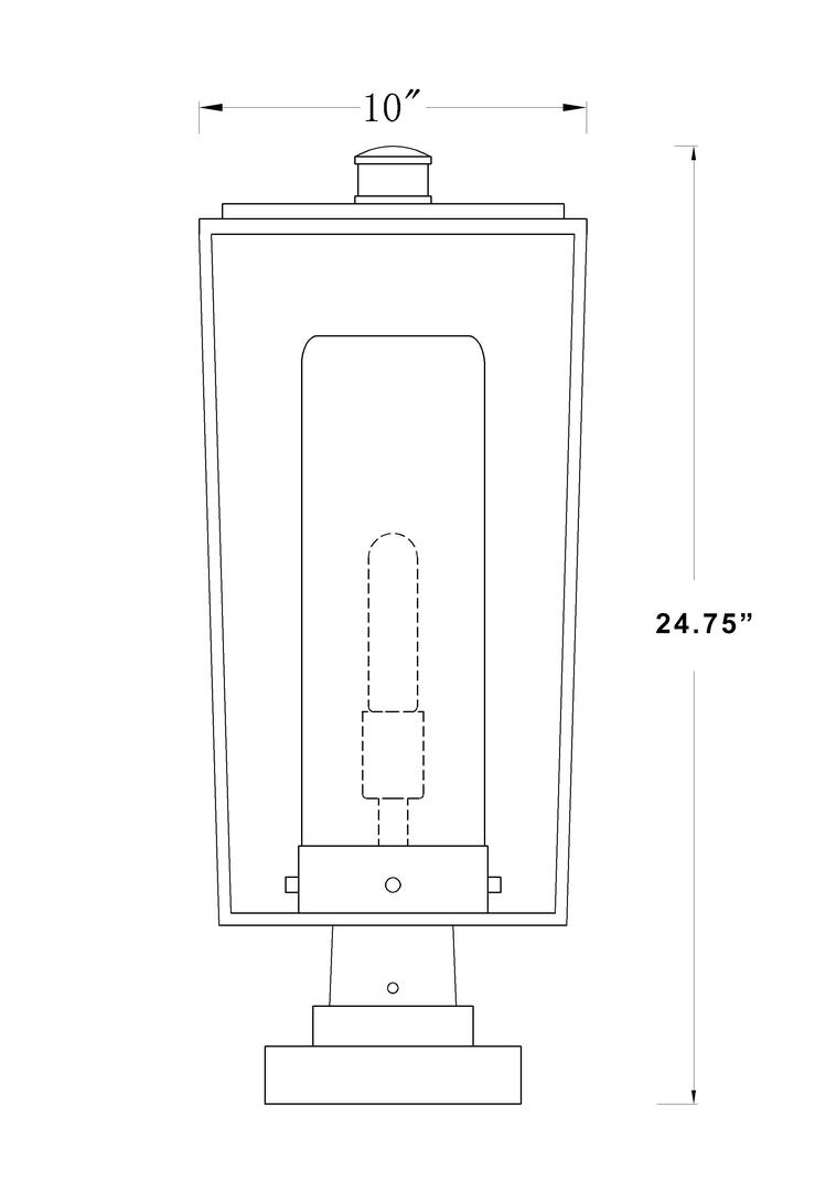 Z-Lite 595PHBSSQPMBK