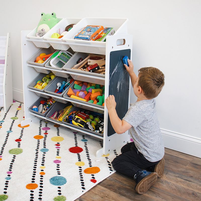 Humble Crew 12-Bin Organizer with Chalkboard Panel