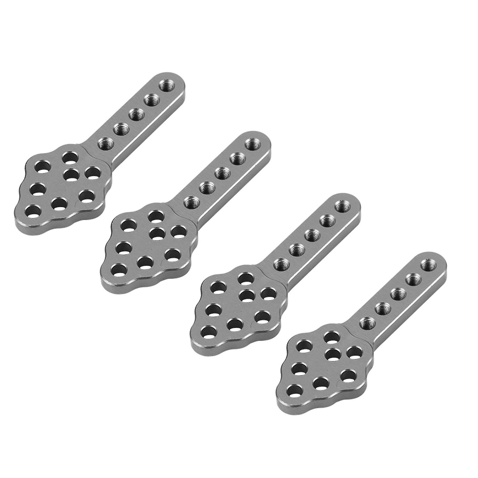 4pcs/set Rc Car Shock Absorber Mount Plate Adjustable Height For 1/10 Crawler (titanium Color)