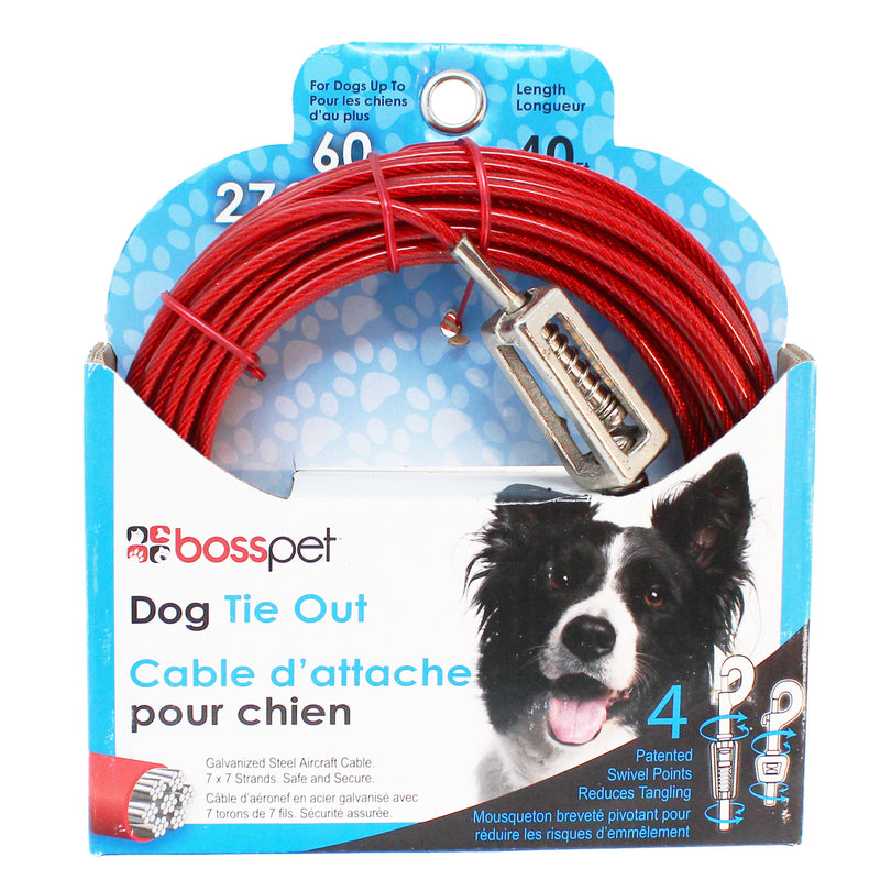 CABLE DOG TIE OUT 40'LRG