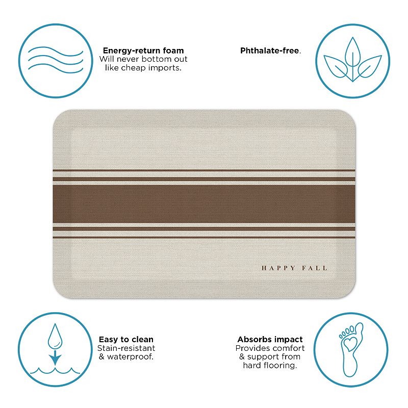 GelPro Designer Comfort Mat Happy Fall Walnut 20x32