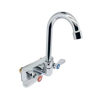 AMGOOD 17 in. x 15 in. Commercial Stainless Steel Wall Mounted Hand Sink with Side Splash and Gooseneck Faucet. NSF Certified HAND-SINK HS-17SS